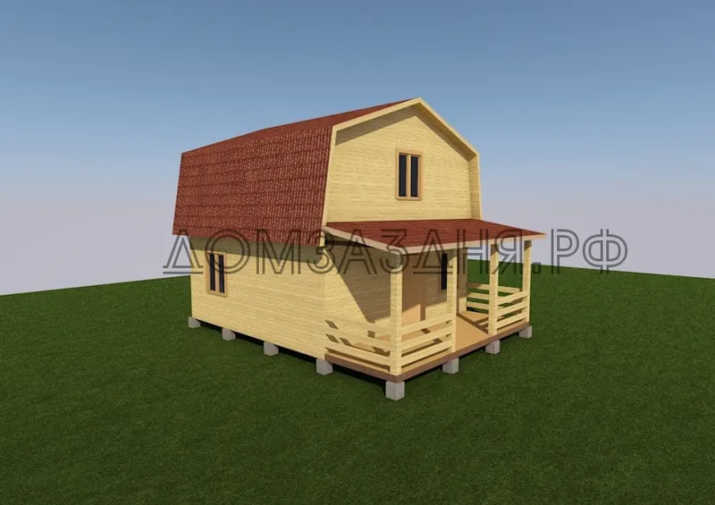 Каркасный дом 5×6 с мансардой