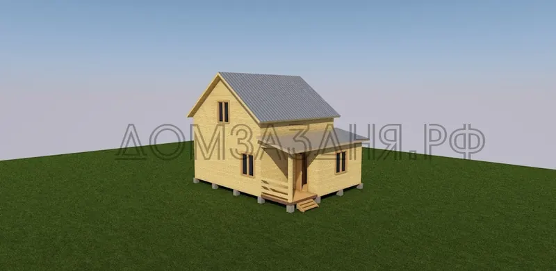 Каркасный дом 6×7 с мансардой