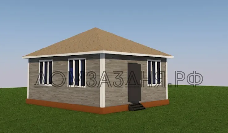 Каркасный дом 6×7 одноэтажный