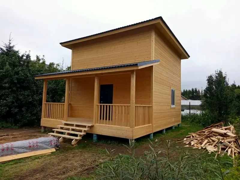 Каркасный дом 6×8 двухэтажный