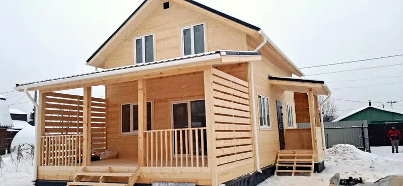 Каркасный дом 6×9 полутораэтажный